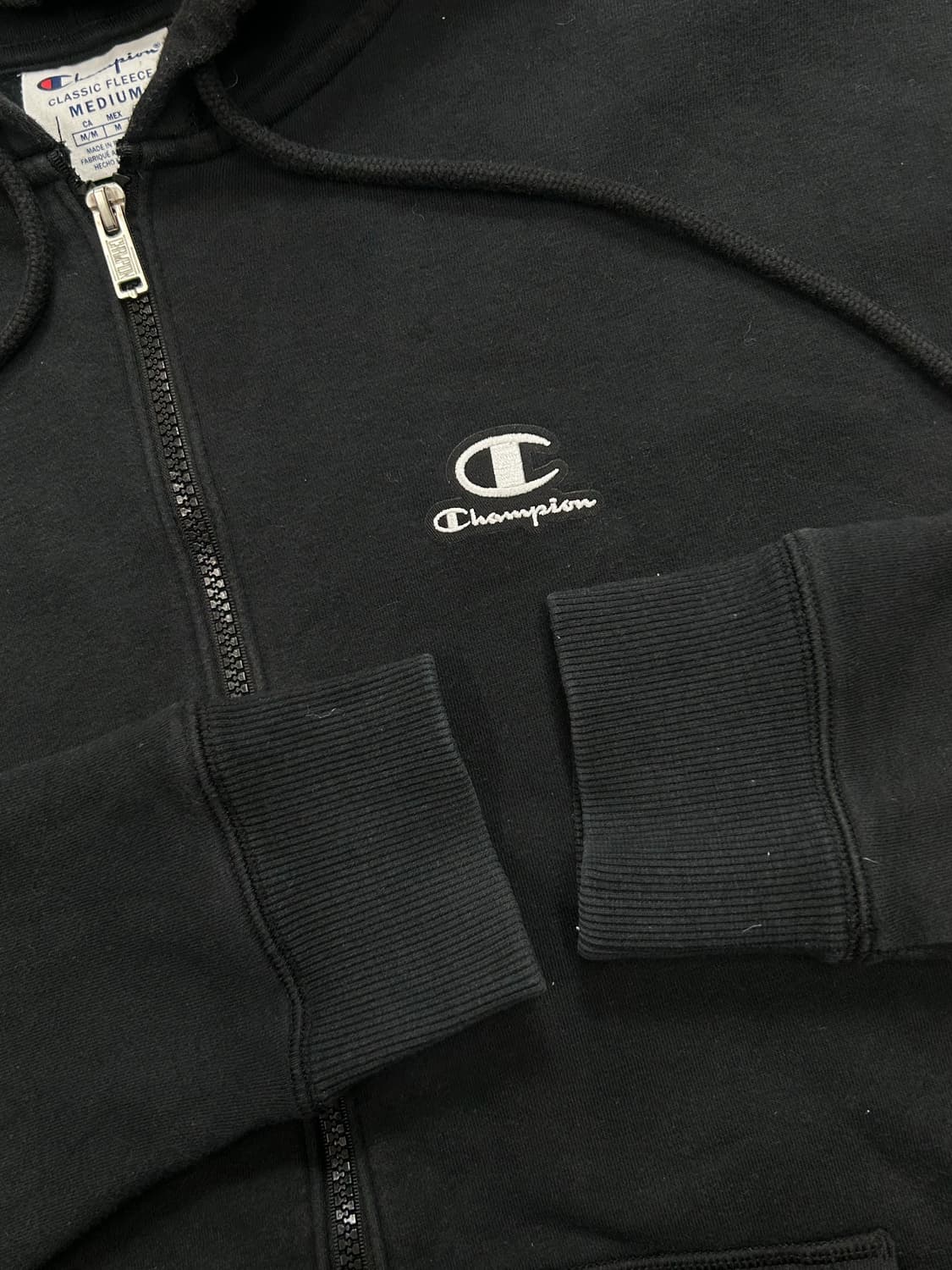 챔피온 스몰로고 블랙 후드집업 M 상품이미지6