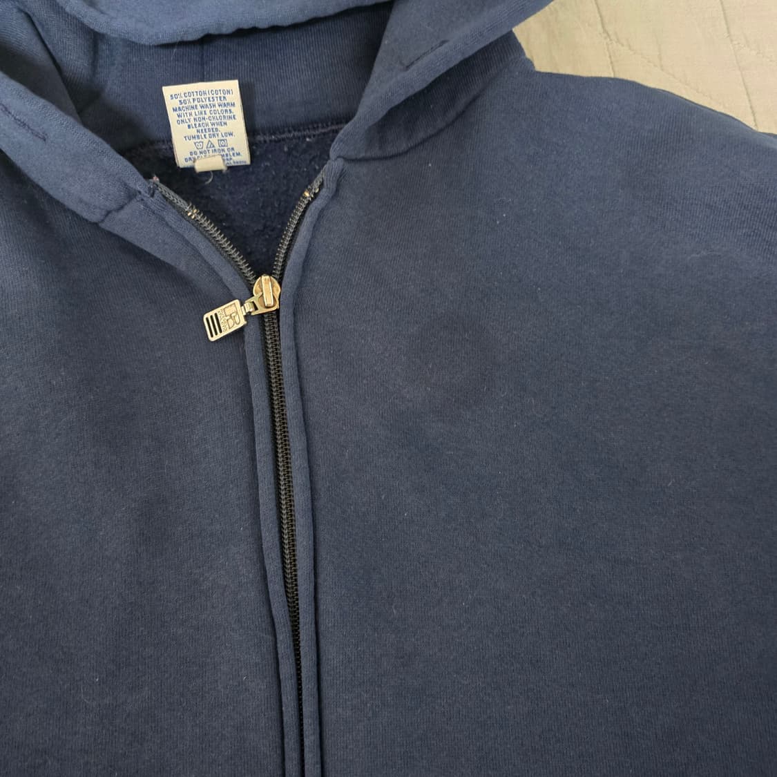 [L] 90s 러셀 애슬레틱 후드집업 네이비 위얼드컨디션 ver.19 상품이미지3