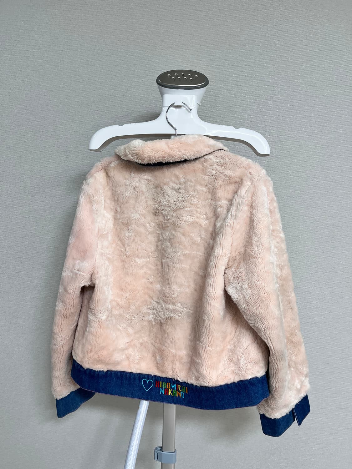 히로미치 나카노 청 무스탕 퍼재킷 핑크 상품이미지3