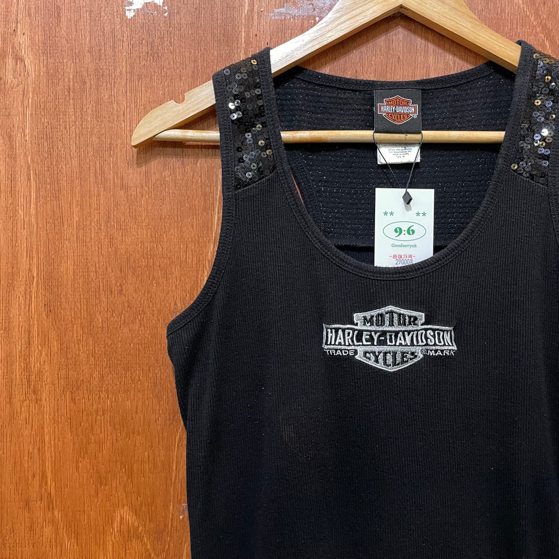 (XL) Harley Davidson 할리 자수 슬리브리스 나시 상품이미지4