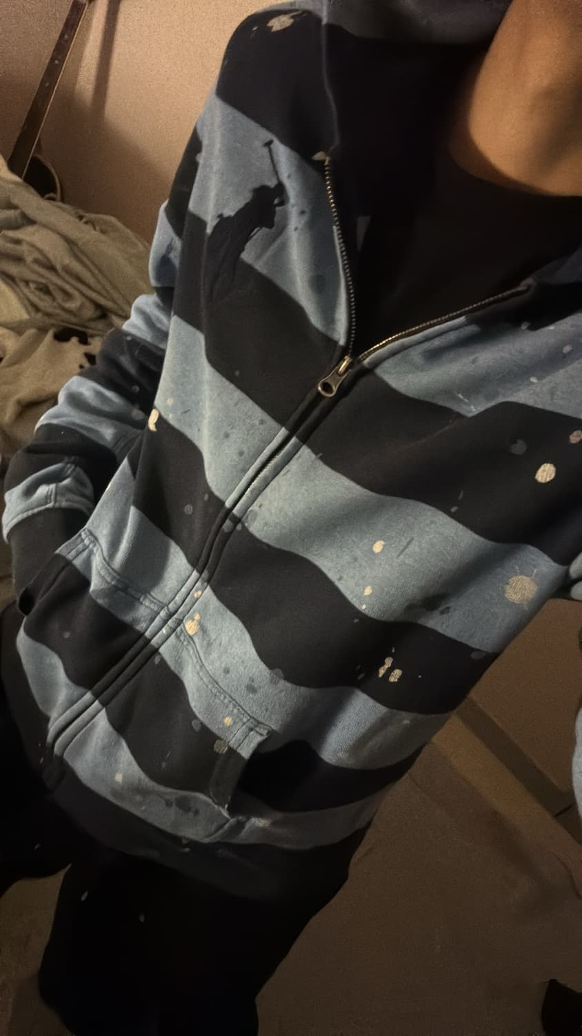 폴로 빅포니 스트라이프 페인트 포인트 후드직업 상품이미지2