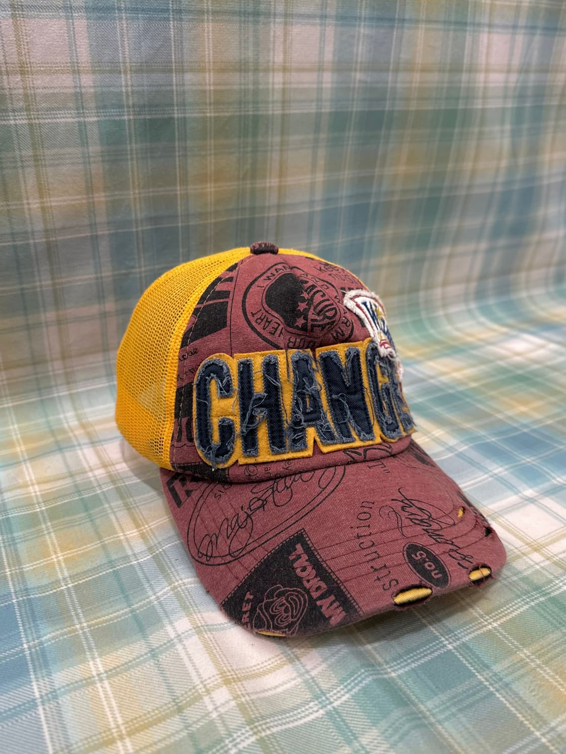 Damage Detail Mesh Ball Cap 상품이미지3