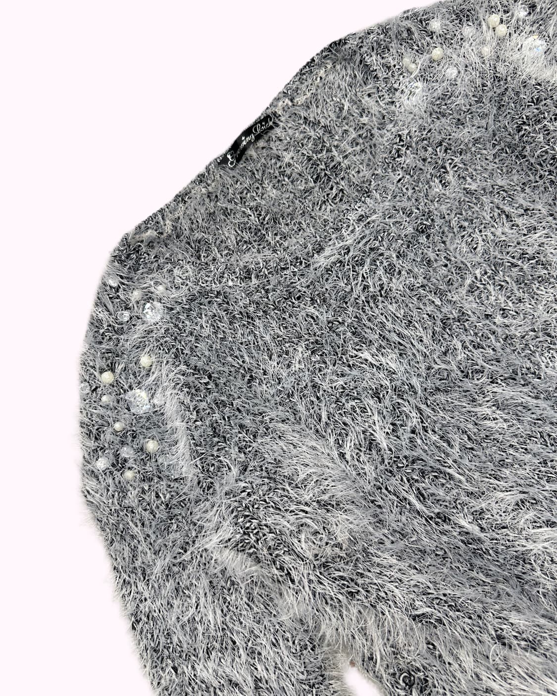 white hairy jewel knit 상품이미지2