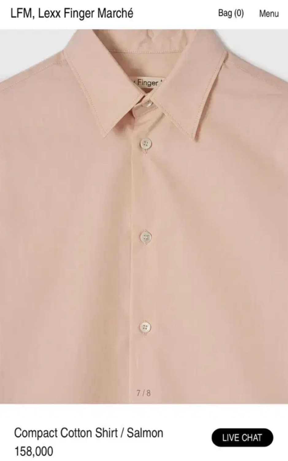 (새상품) Lfm Compact Cotton Shirt / Salmon 상품이미지2