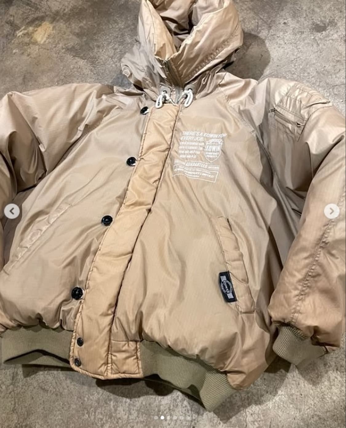 에드윈 립스톱 나일론 다운 후드파카 상품이미지2