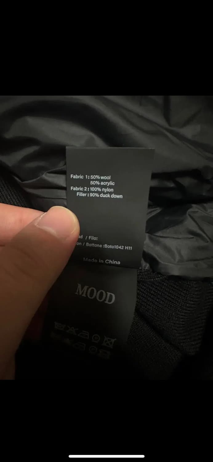 새거 택포 원가11.7 프리미엄 덕다운 울 니트패딩블랙 100-105 상품이미지4