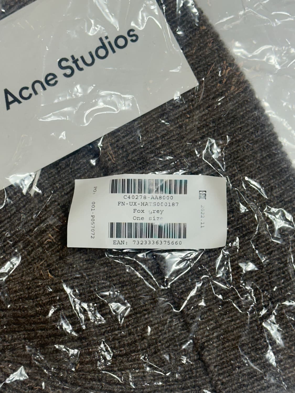 [NEW] ACNE STUDIOS 비니 Fox Grey 상품이미지5