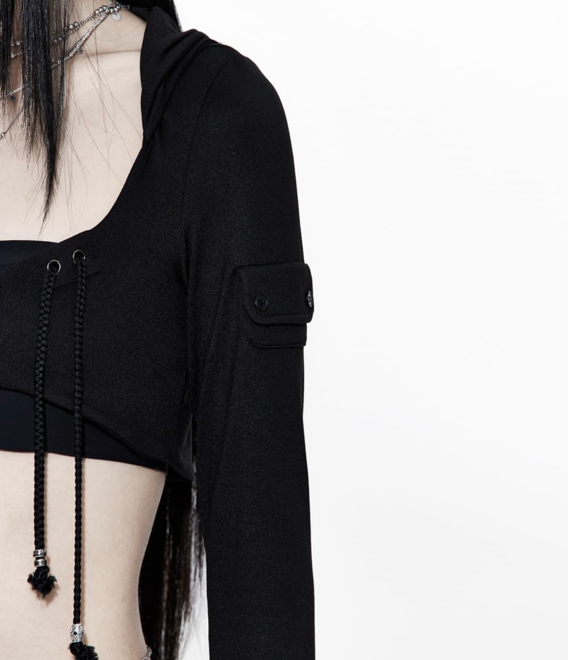 Hooded Bolero Cardigan 상품이미지3