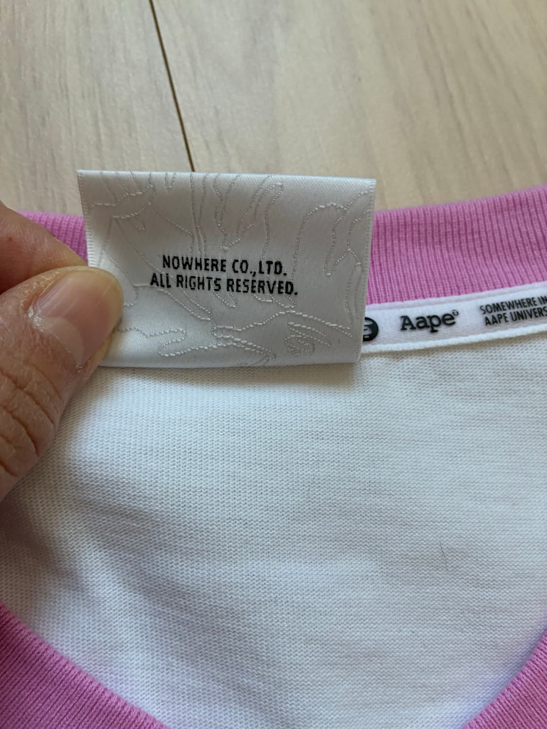 AAPE by Bape 하키저지 롱슬리브 XXS (실제 스몰-미디엄) 상품이미지4