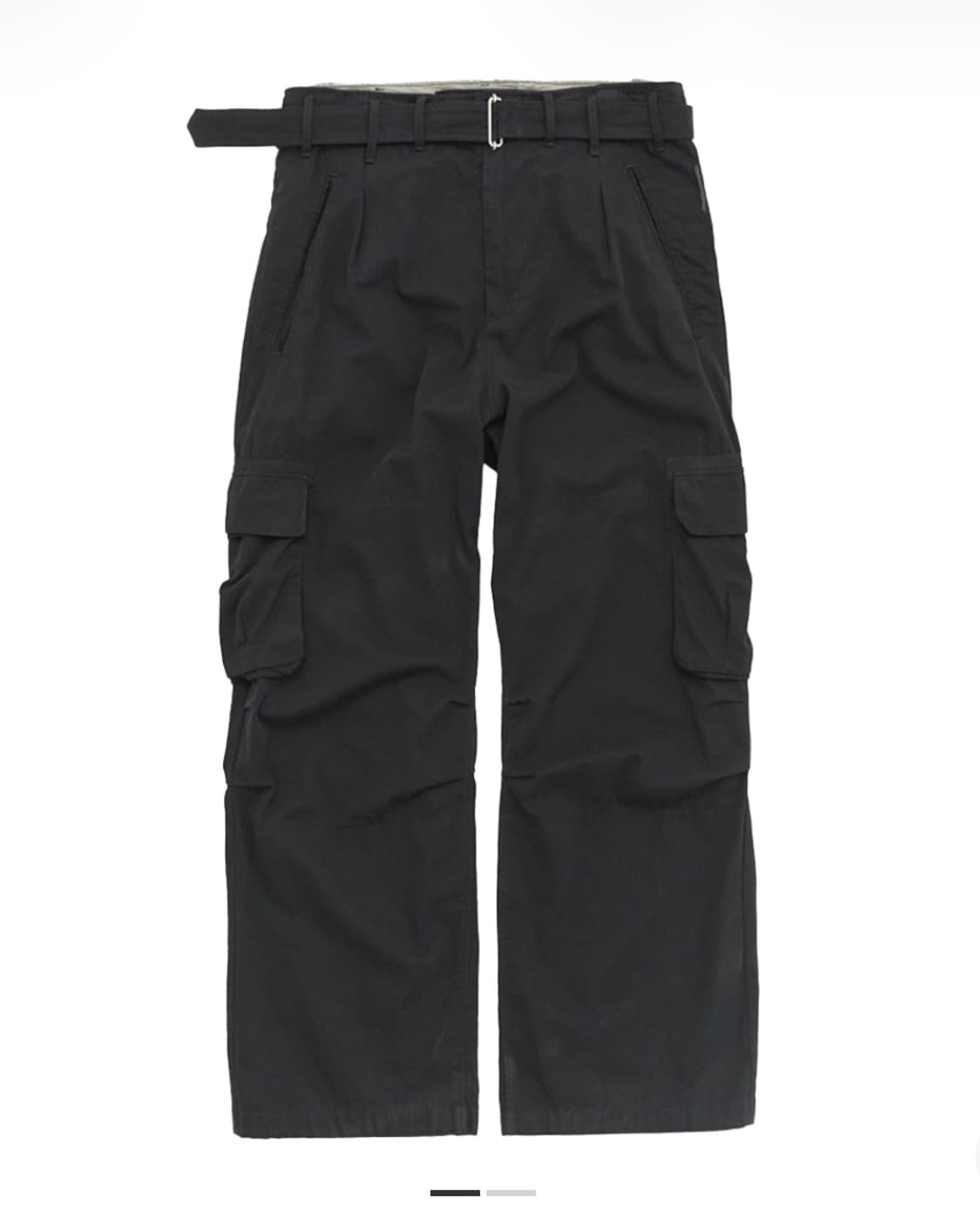 [2]폴리테루 벨티드 카고 팬츠 블랙 상품이미지1