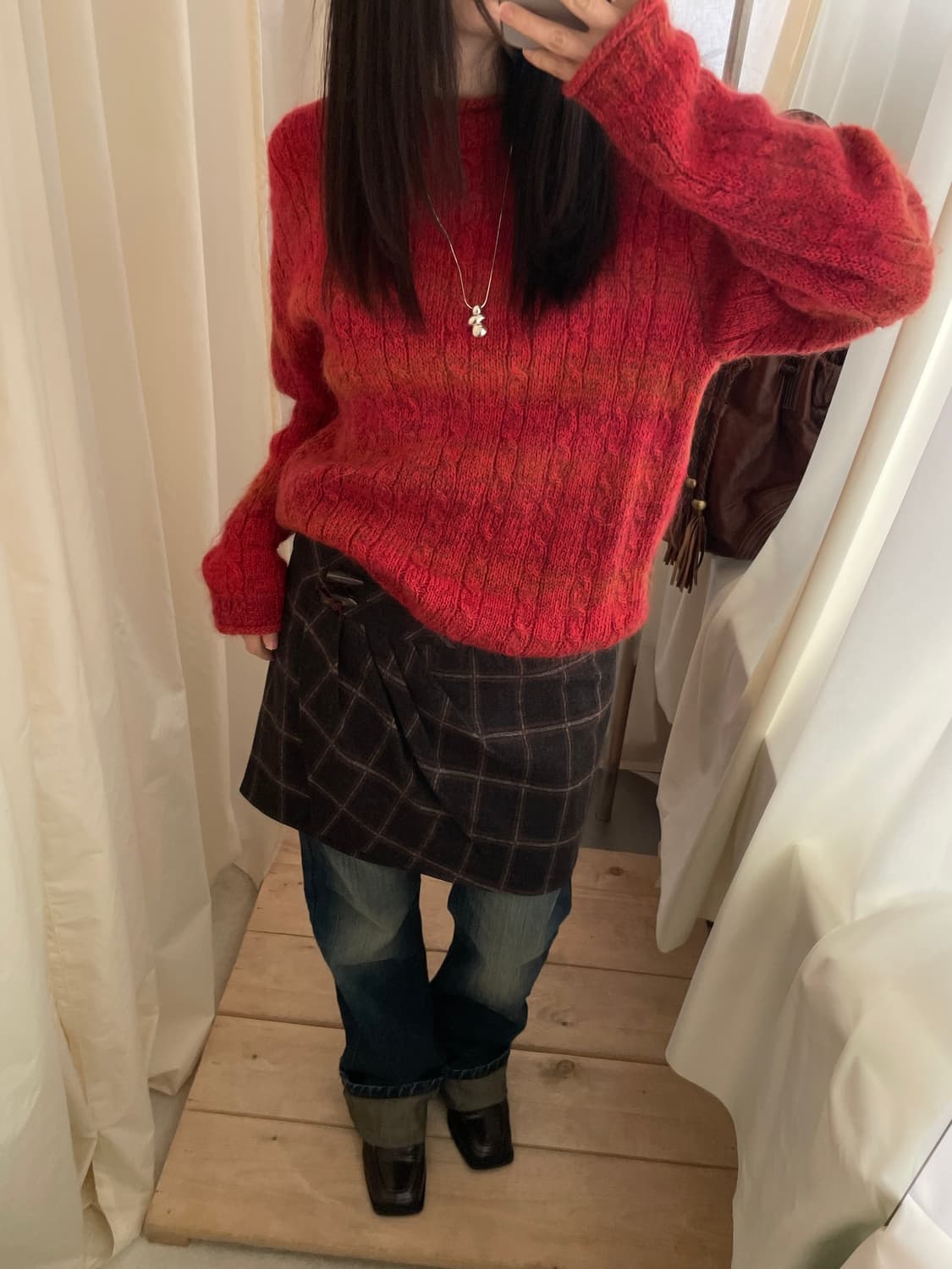 vintage shirring wrap mini skirt 상품이미지9