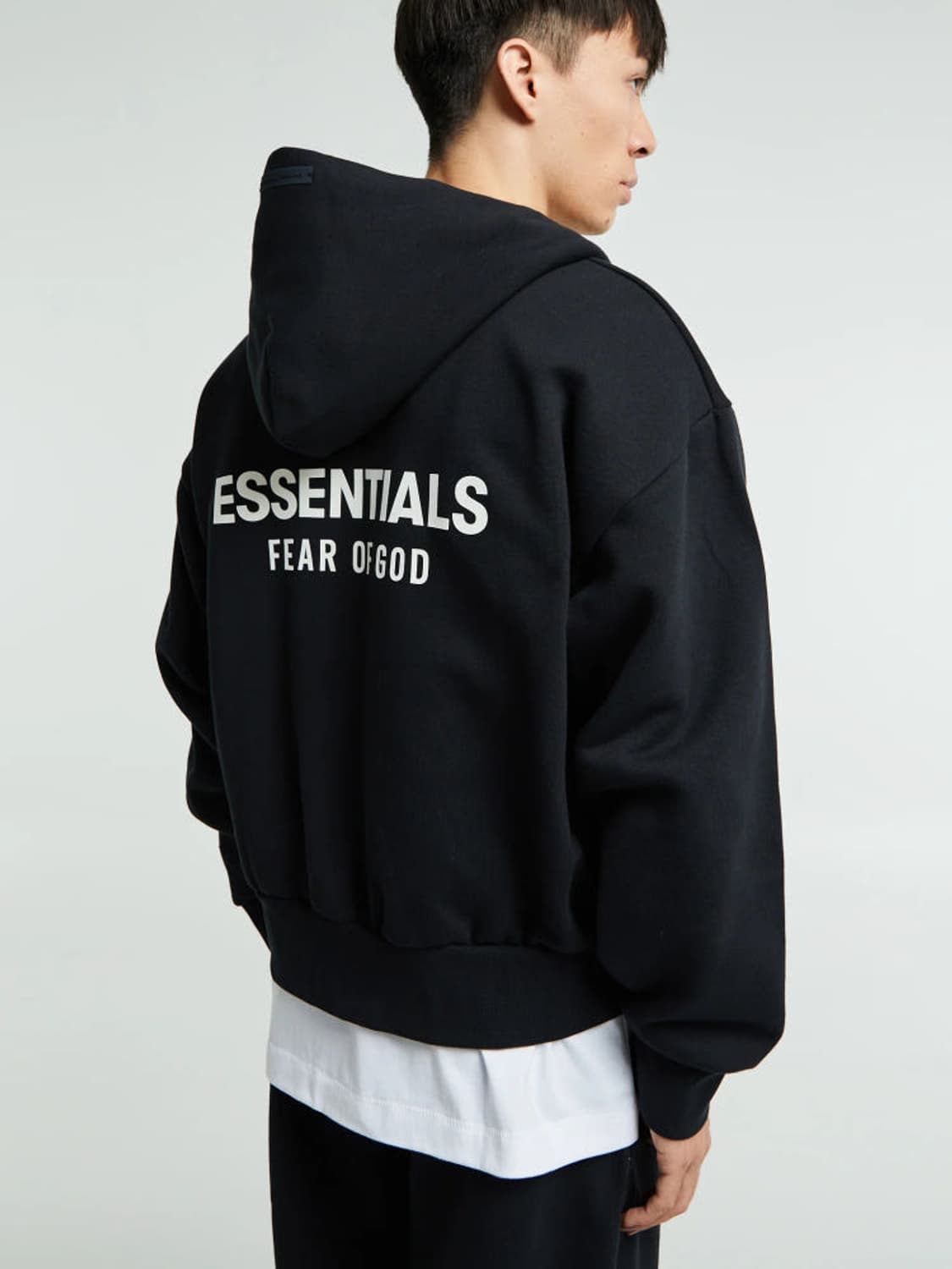 25SS 에센셜 클래식 풀 집업 후드 제트 블랙 상품이미지5