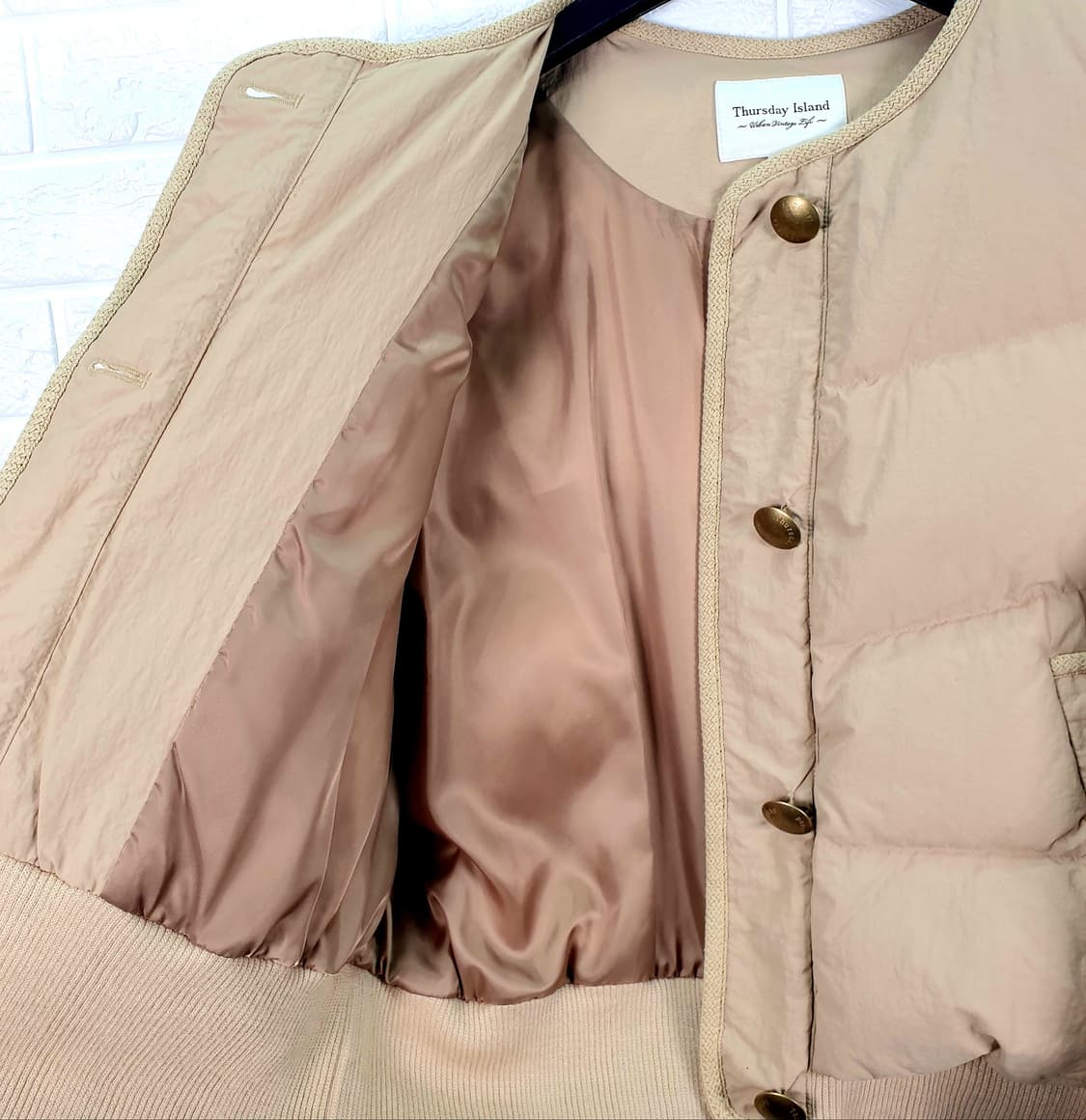 [S]써스데이아일랜드 덕다운 노카라 점퍼 상품이미지7