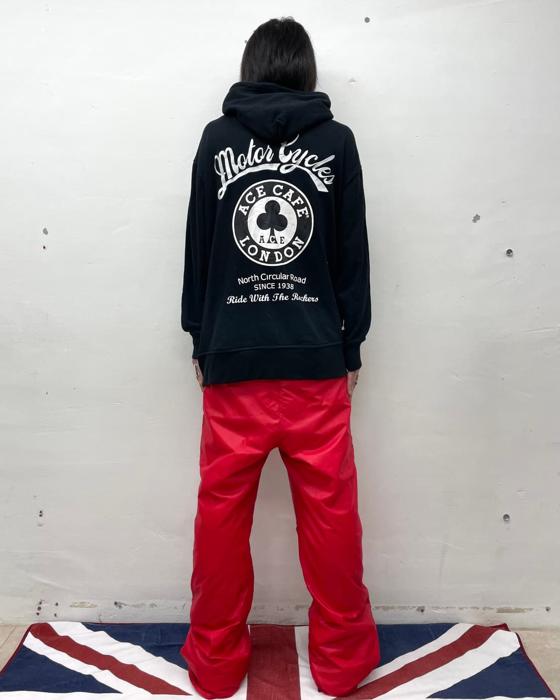 Half American Flag  Black Hooded Zip-Up 상품이미지5
