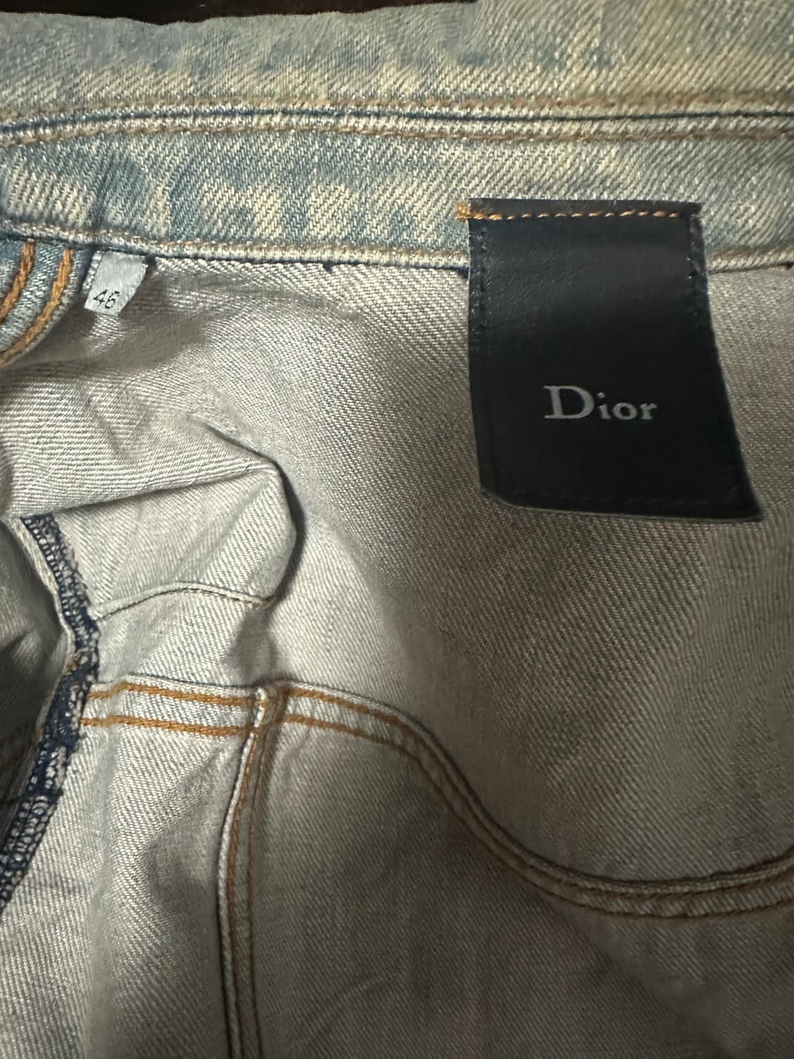 디올옴므 SS04 왁스 코티드 블루 끌레어 데님 자켓 상품이미지4