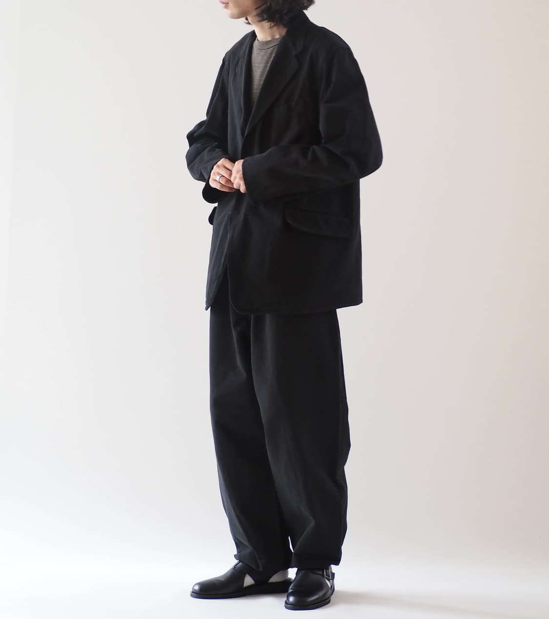 [1] 23aw comoli 가먼트다잉 셋업(자켓,드로우스트링팬츠) 상품이미지1