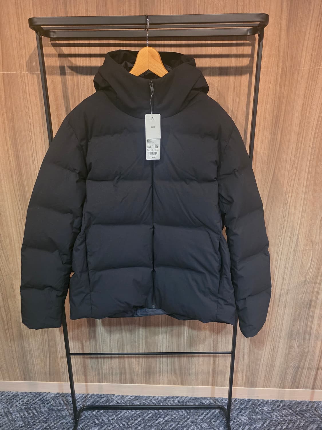 유니클로 심리스 다운 파카 (XL) 블랙 (새상품) 상품이미지3