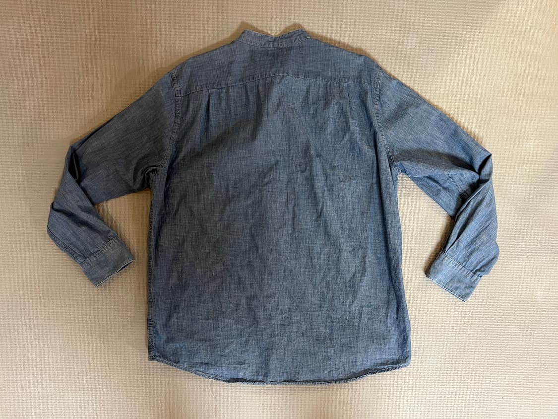 무료배송 - 유니클로 차이나넥 긴팔셔츠(블루) XL 상품이미지2