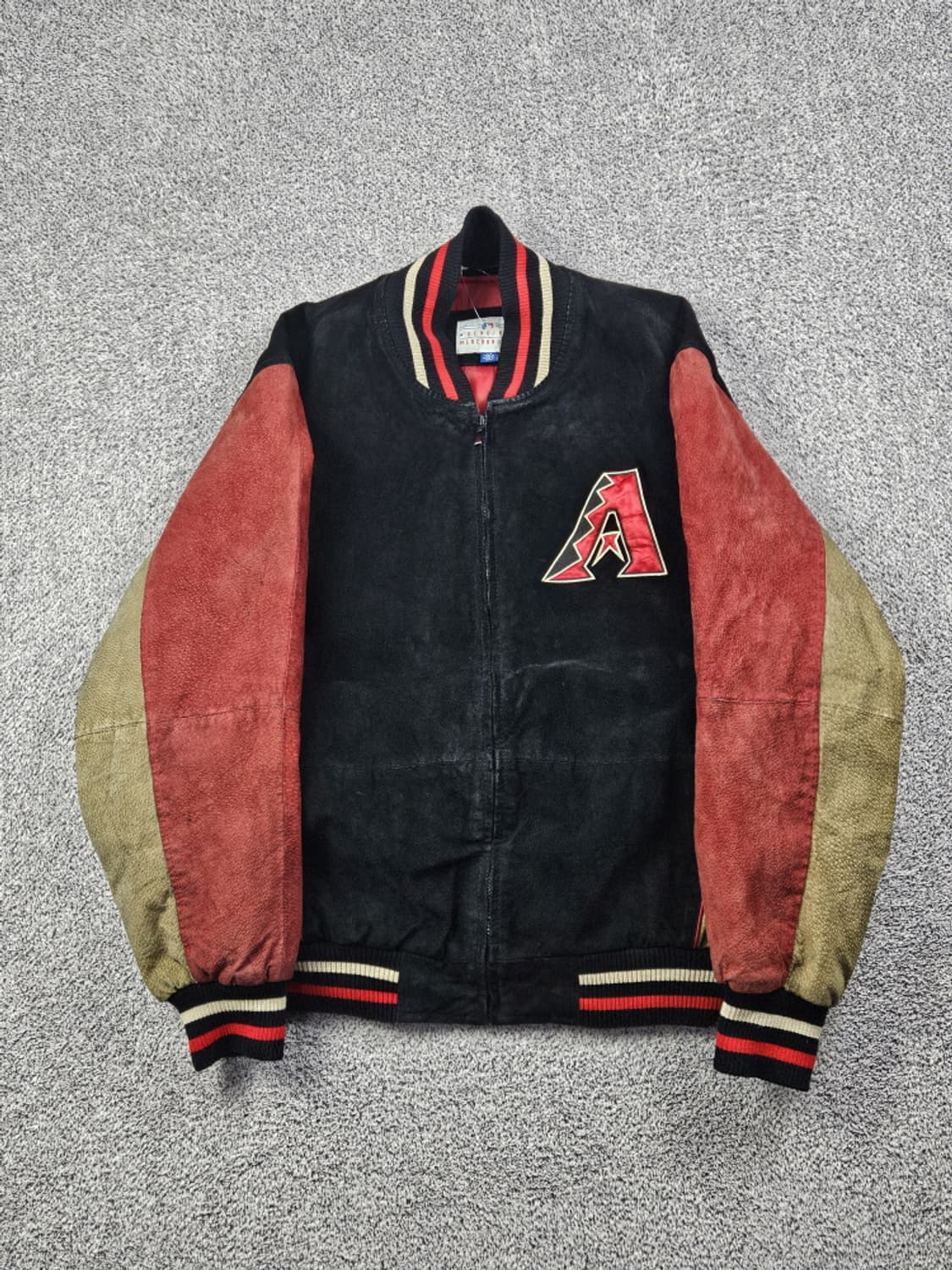 MLB 애리조나 다이아몬드백스 배색 가죽 바시티 자켓 (L)/ 10182 상품이미지3