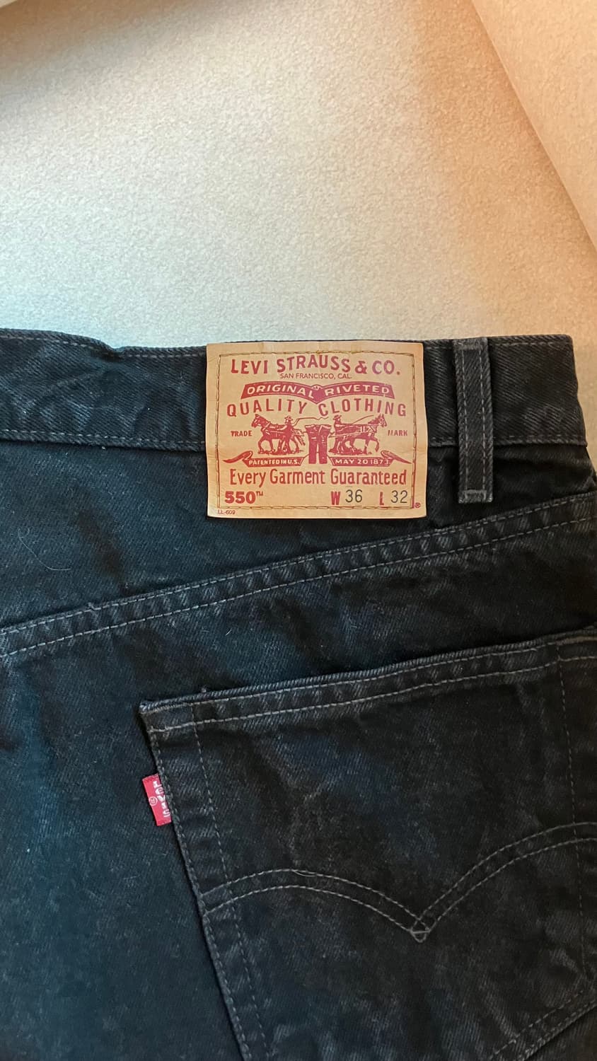 90s Levi’s 550 black jeans 상품이미지8