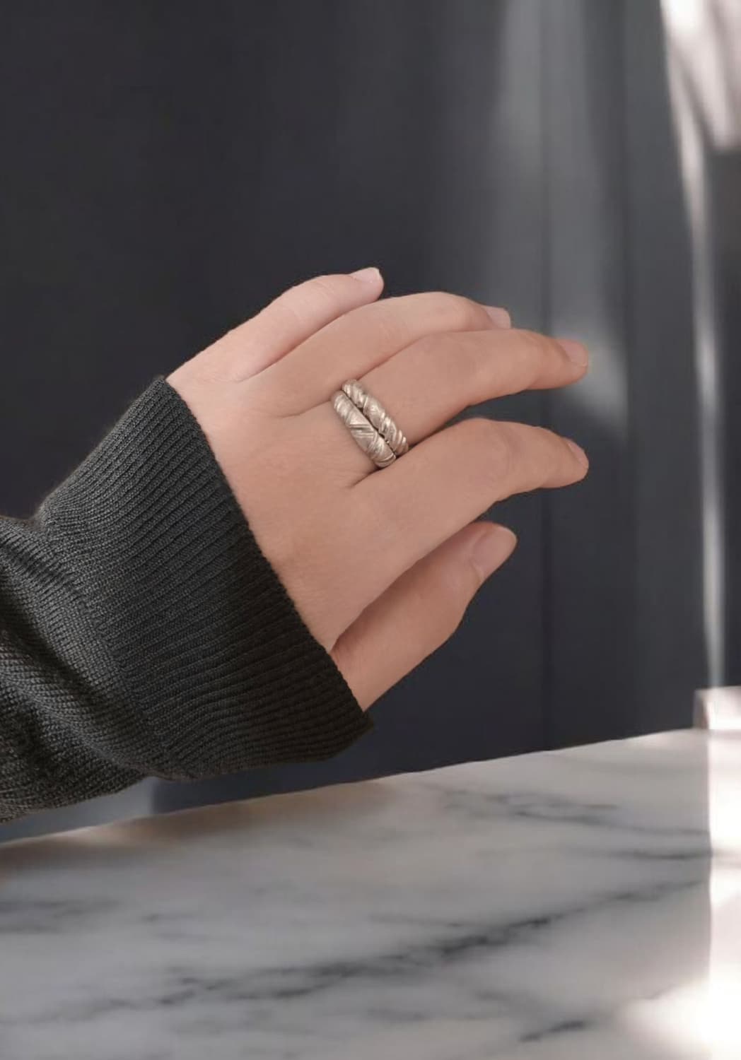 🇰🇷빈티지 단아한 은 가락지 2개 세트 상품이미지5