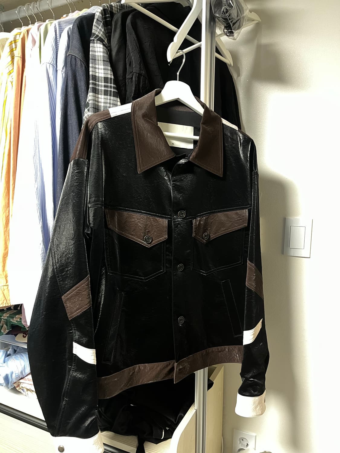 XL) 앤더슨벨 폭스 레더 트러커 자켓 상품이미지8