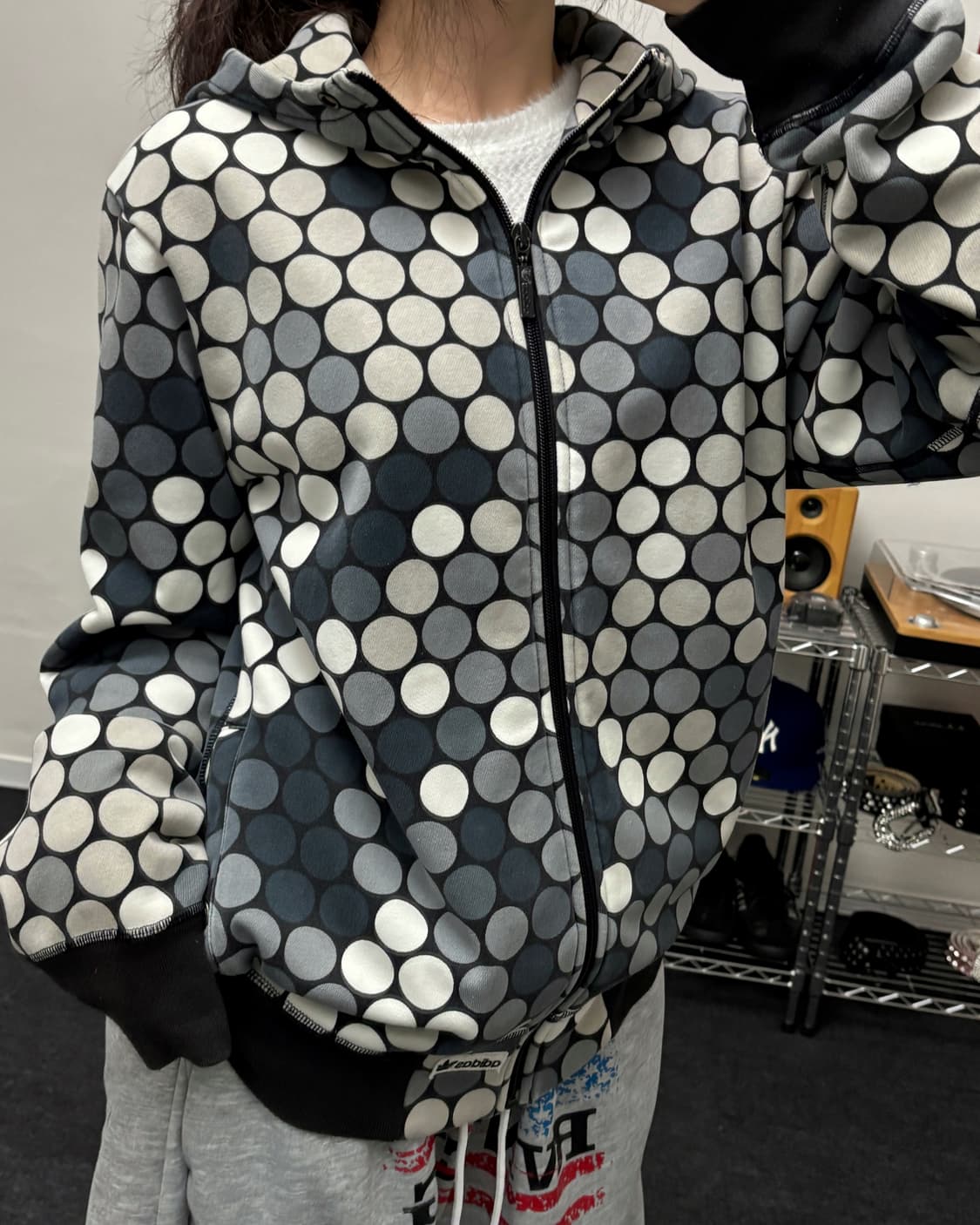 아디다스 00s 스네이크 도트 후드집업 상품이미지2