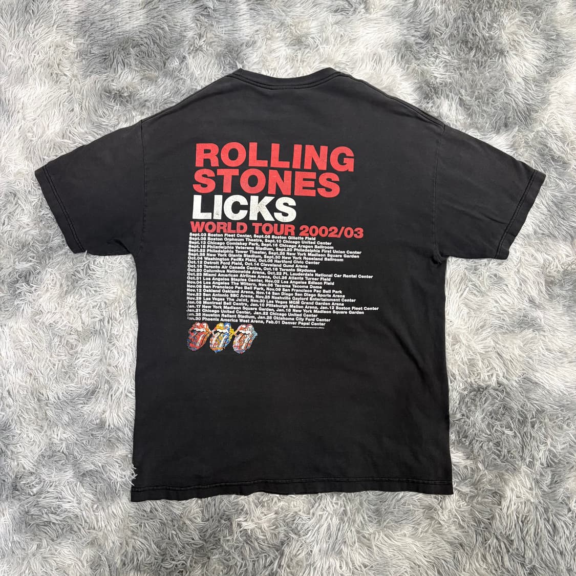 빈티지 롤링스톤즈 Licks 티셔츠 faded 상품이미지2