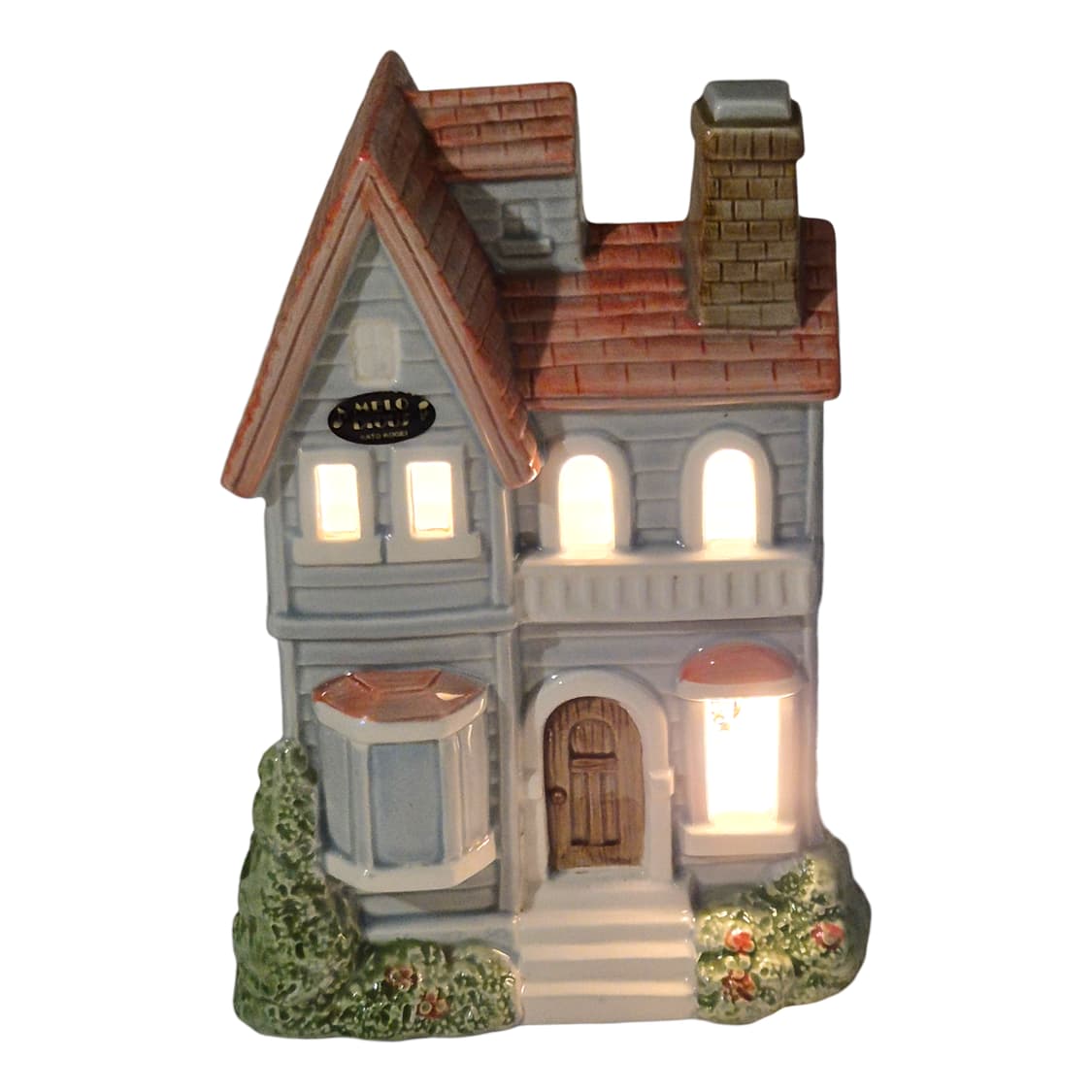 70s 가토 핸드메이드 포셀린 하우스 오르골 램프 상품이미지8