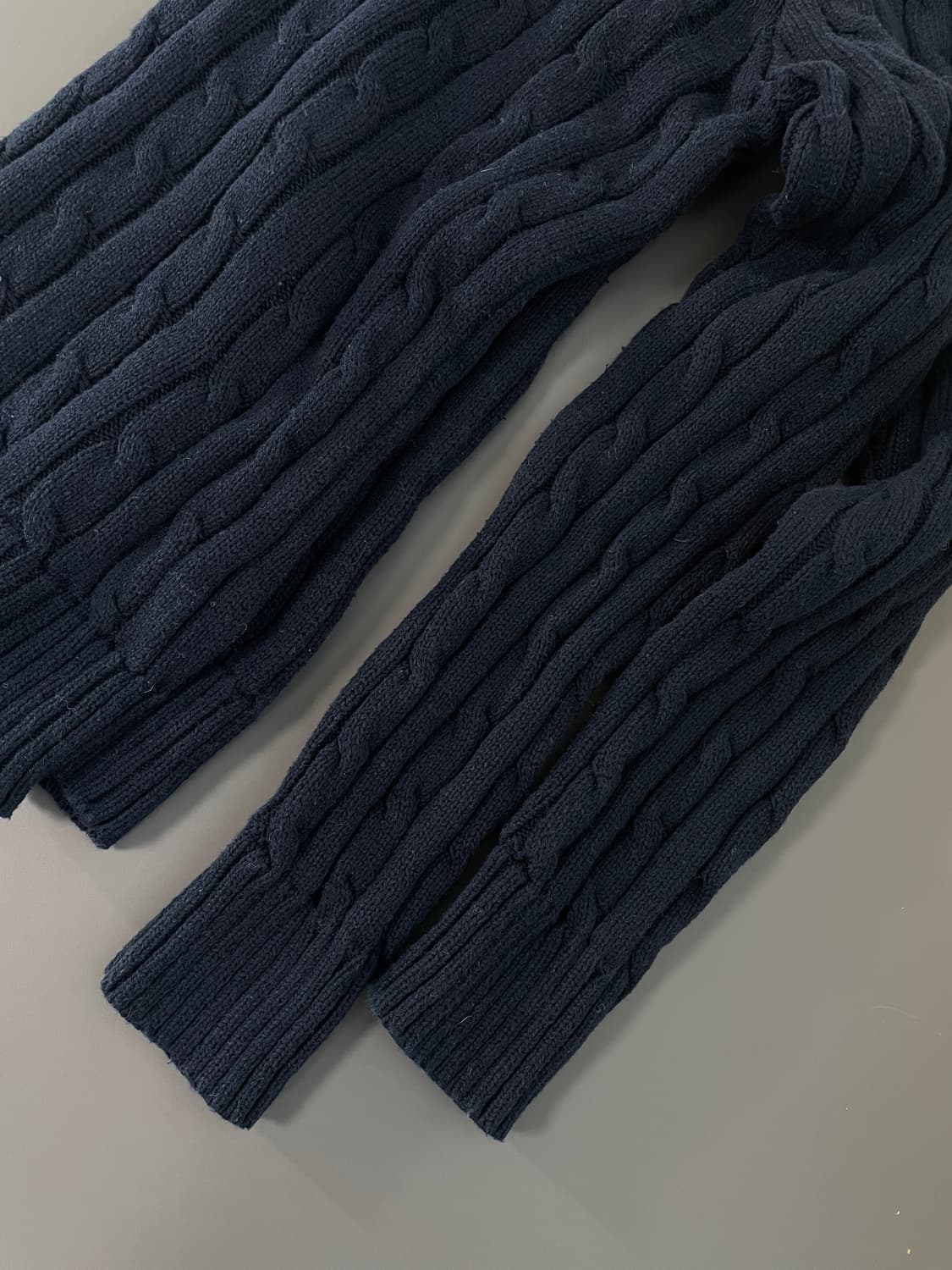 [M] 폴로 랄프로렌 코튼 케이블 꽈배기 브이넥 니트 스웨터 상품이미지5