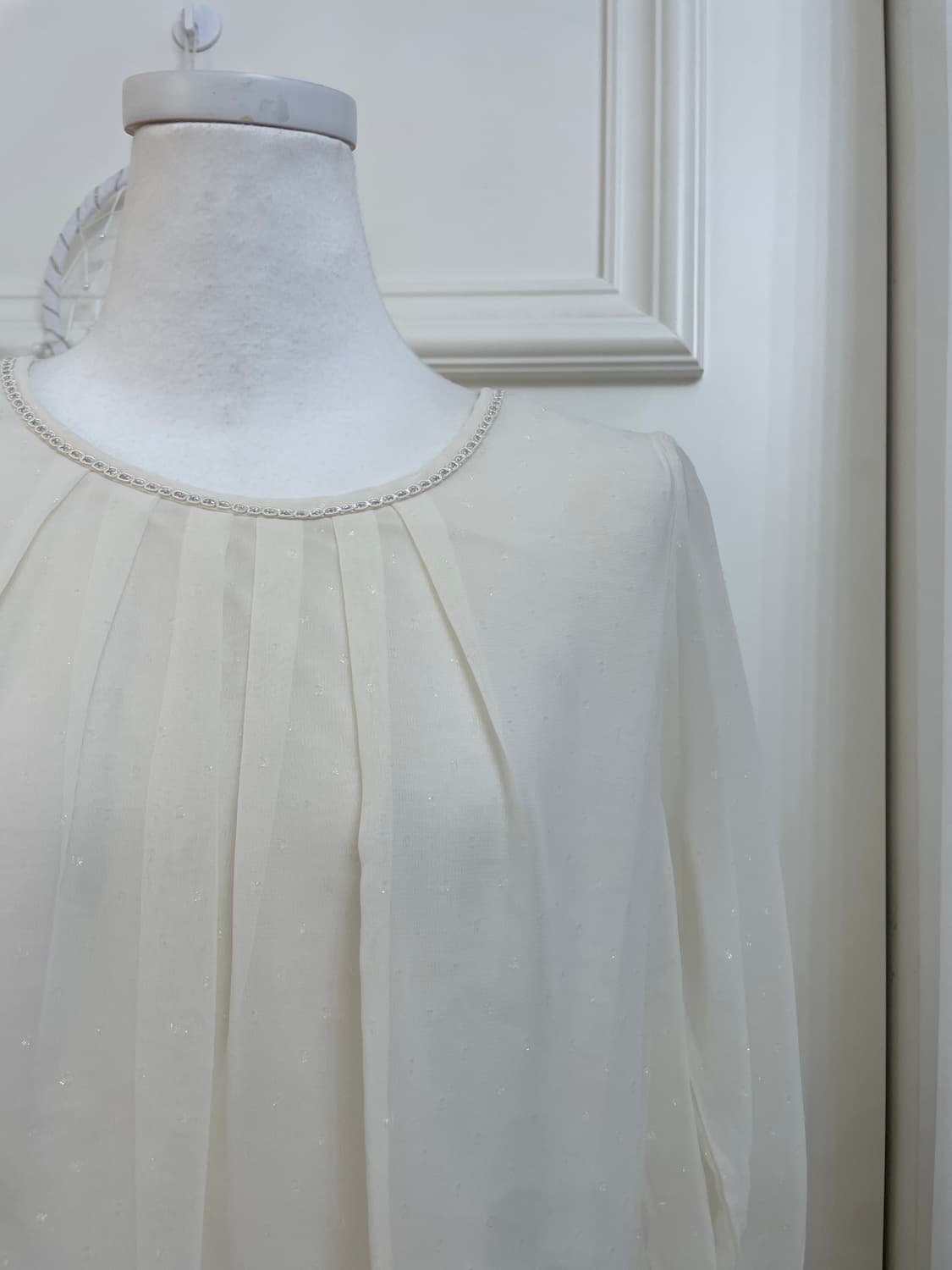 ivory glitter dot basic blouse(size-L) 상품이미지6