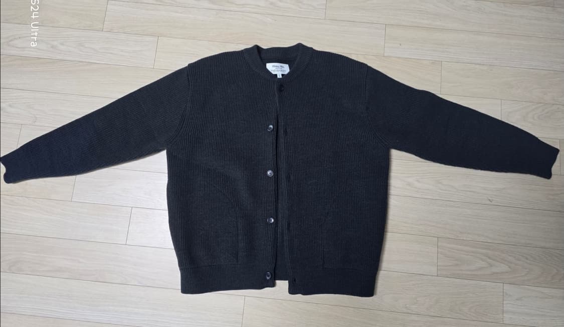 유니폼브릿지 피셔맨 울 니트 가디건 차콜,베이지 L 상품이미지3