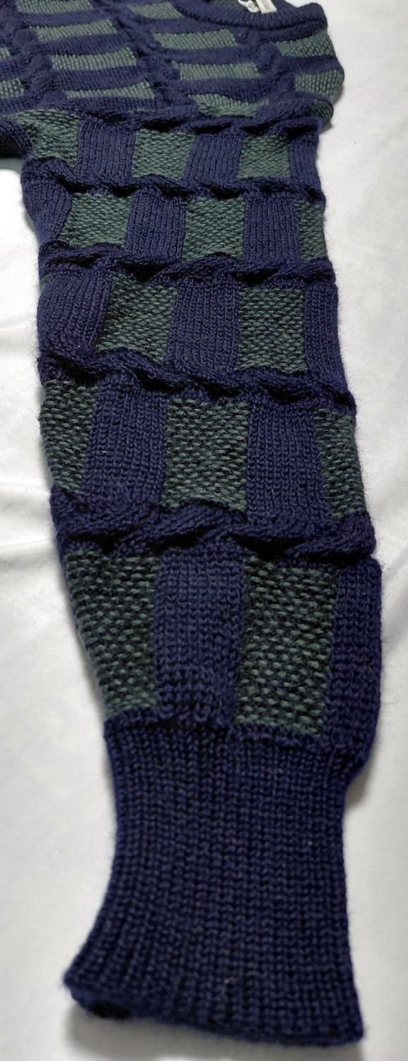 90’s 나이가이 “Demain Clair” 3D 케이블 울 스웨터(M) 상품이미지4