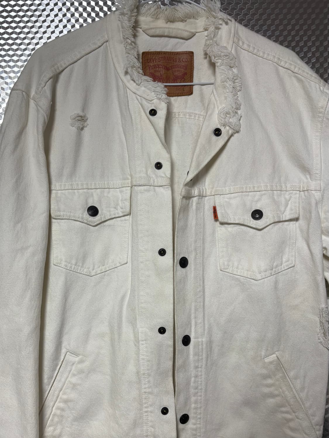 Levis 리바이스 오렌지 탭 데미지드 자켓 상품이미지1