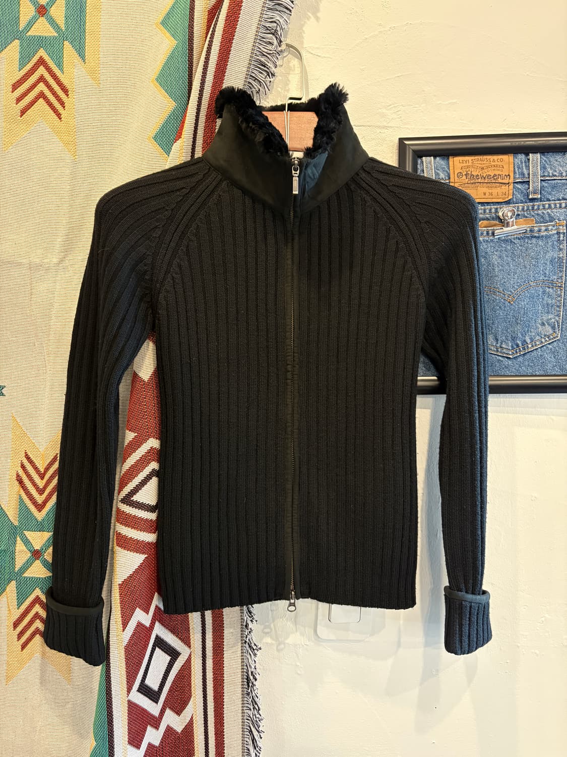 BRAHMIN 울 100% 니트집업 상품이미지1