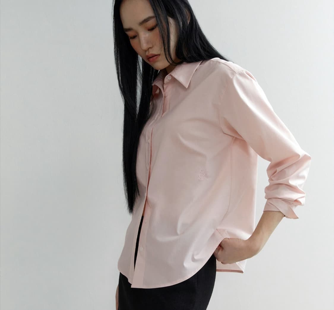 Pink컬러 시티브리즈 링클 프리 베이직 셔츠 상품이미지1