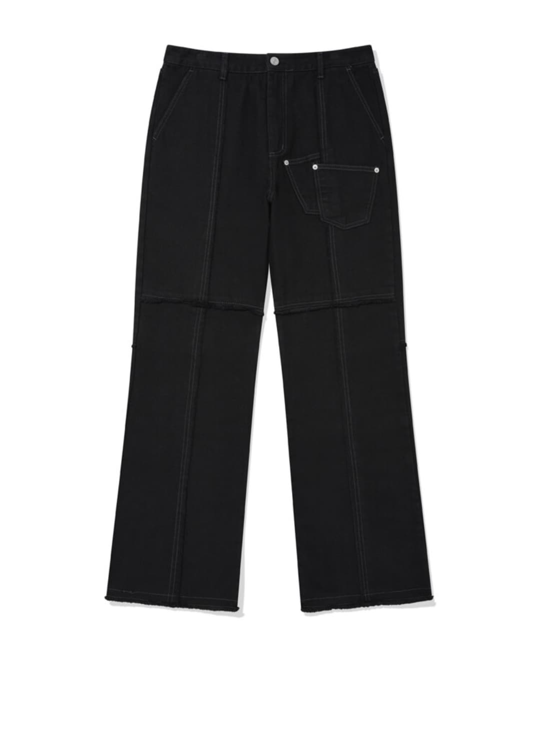Double Pocket Incision Jeans/Black 상품이미지1