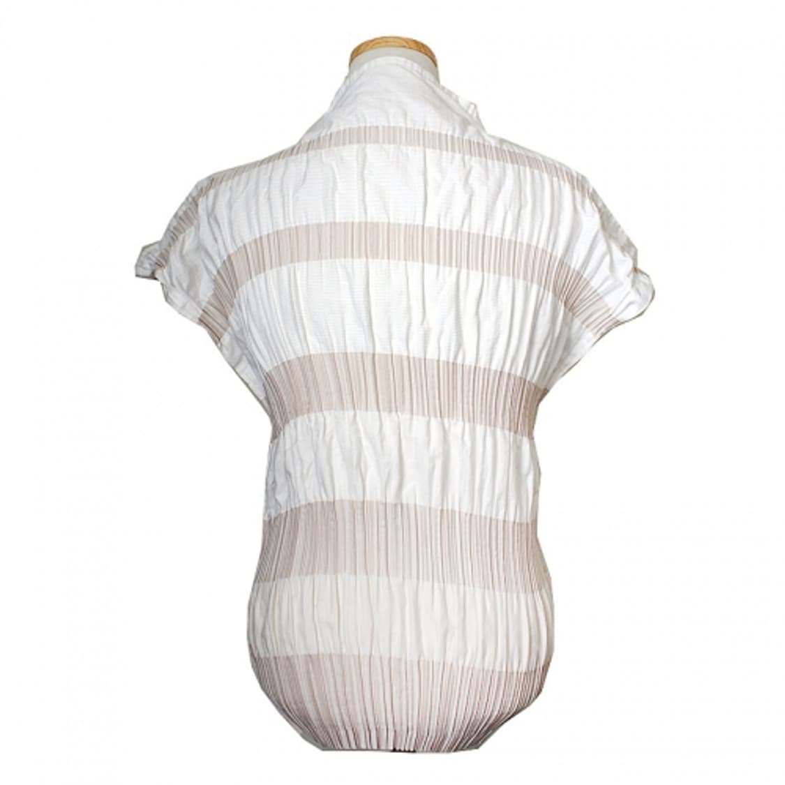 이세이미야케 투톤 베이지 단추 나시 상의 (2) 상품이미지2