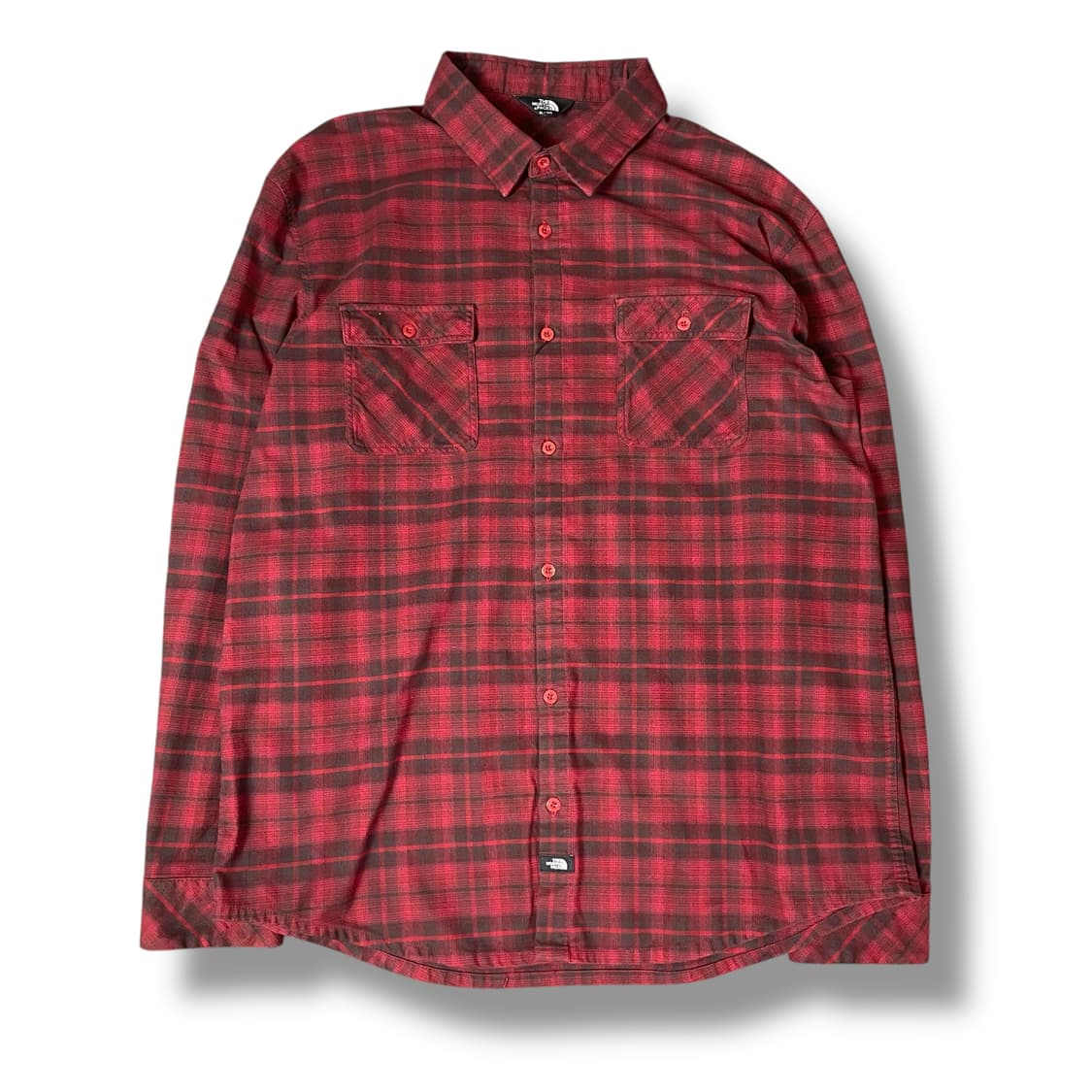 노스페이스 레드 블랙타탄 체크 패턴 투포켓 폴리 셔츠 105 상품이미지1