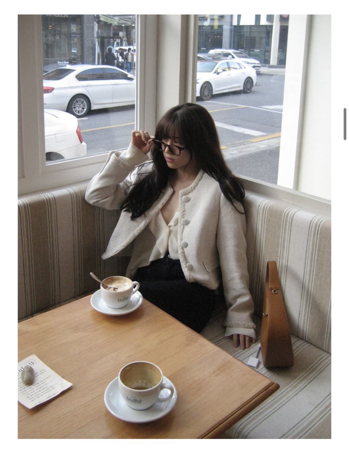 마론에디션 24 스프링 화이트 코튼 트위드 자켓 상품이미지6