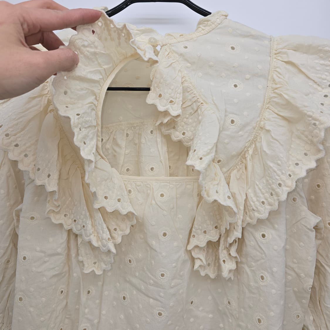 MOUSSY 레이스 러플 빈티지 블라우스 상품이미지3