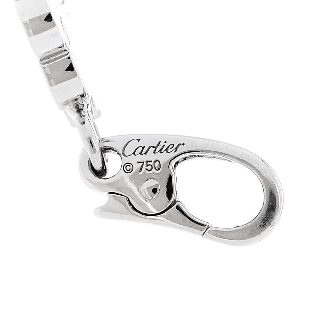 까르띠에 클로버 천연 다이아 18K 화이트골드 목걸이 펜던트 CHARM 상품이미지8