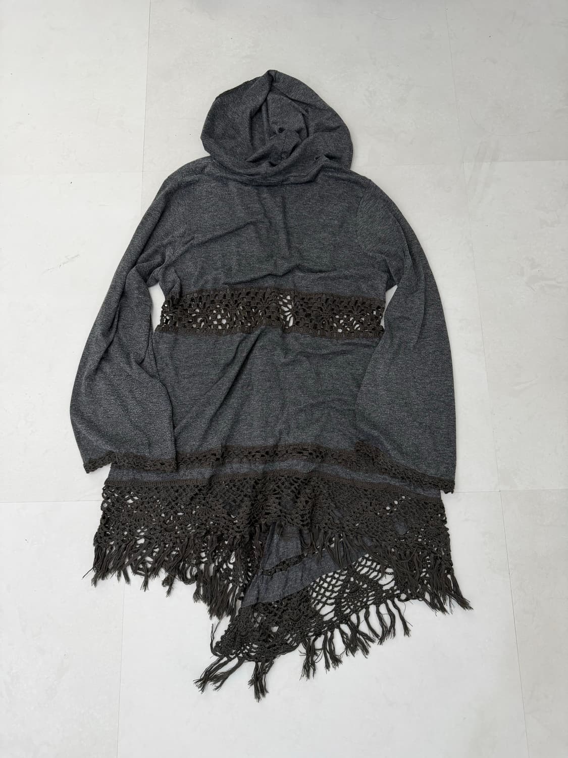 보헤미안 크로쉐 후드 롱 가디건  상품이미지7