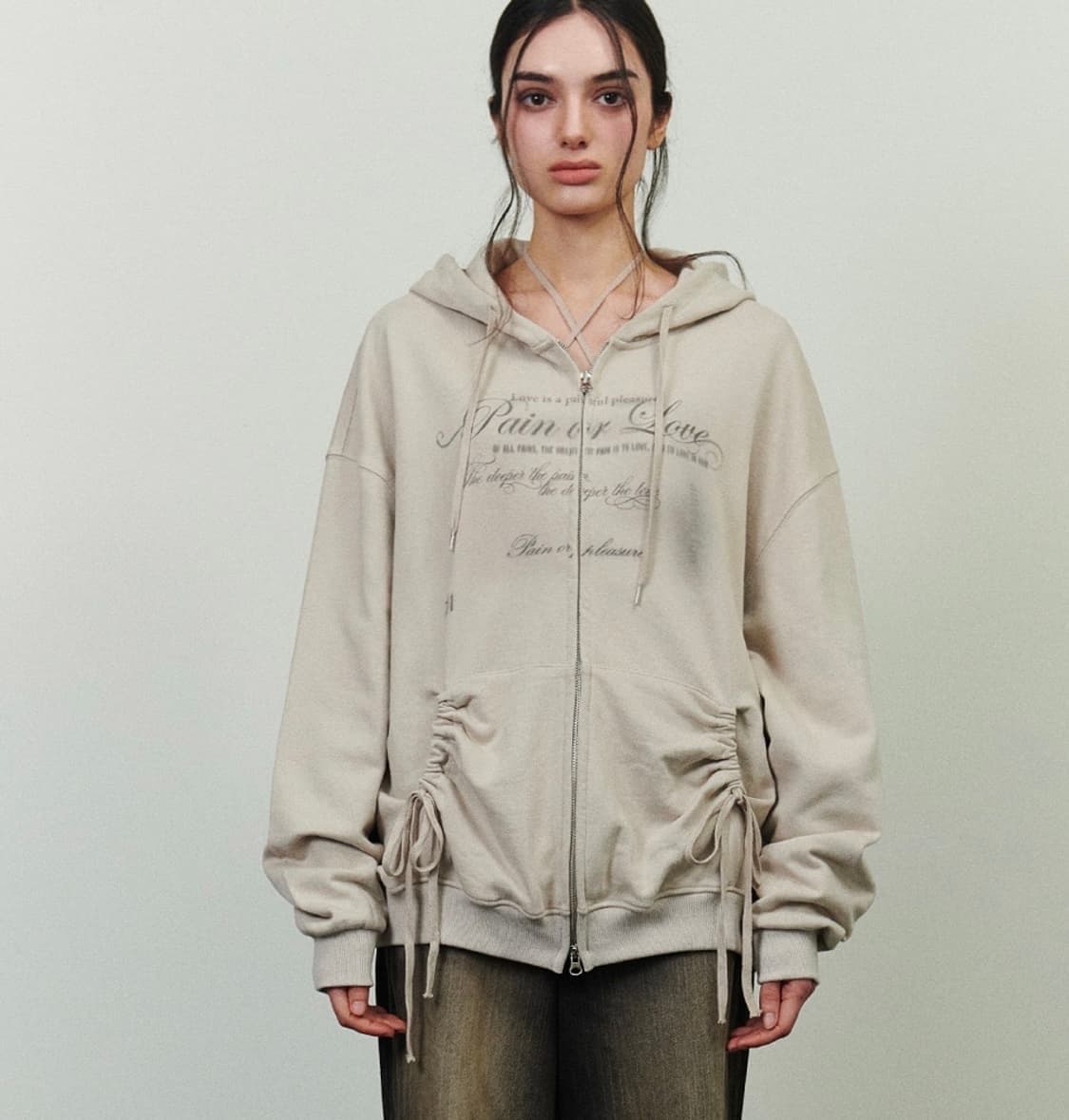 페인오어플레져 포그 투웨이 후드집업 베이지 상품이미지1