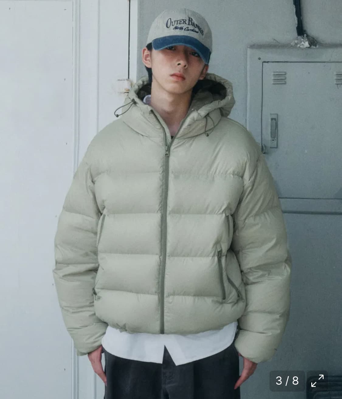 RDS 유틸리티 덕다운 후드 숏패딩_카키 (남여공용) S사이즈 상품이미지2