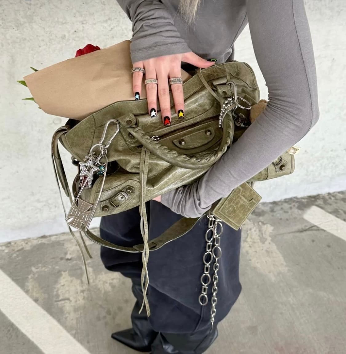 발렌시아가 빈티지 시즌색상 시티백 미디움 상품이미지2