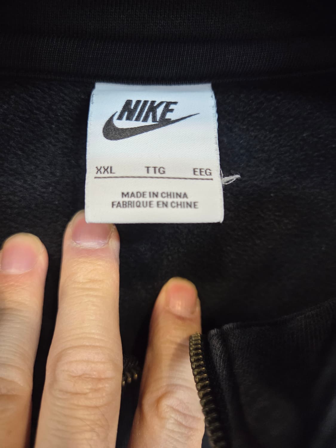 나이키 안감플리스 쿼터 집업 탑 xxl 상품이미지3