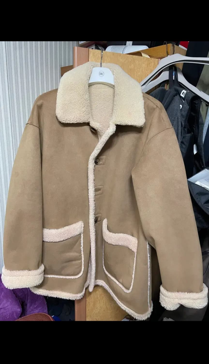 중고)던스트 시어링 양면 무스탕 리버시블 xl 판매 상품이미지3