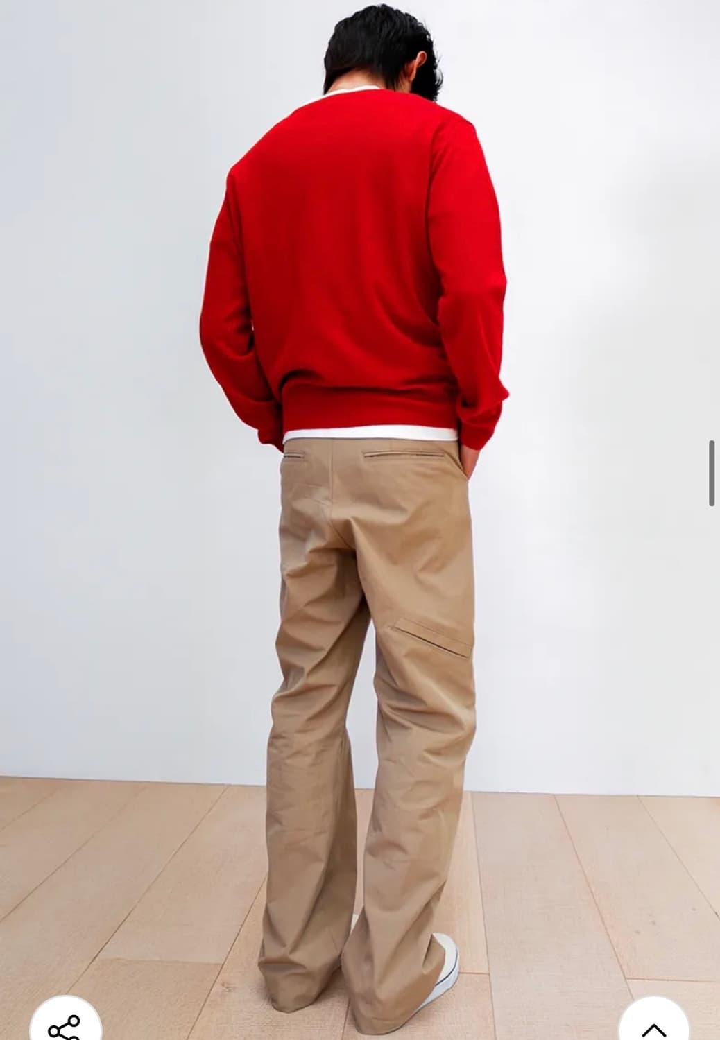 애니타임로릭 - 베이지 코튼 팬츠 L 상품이미지1