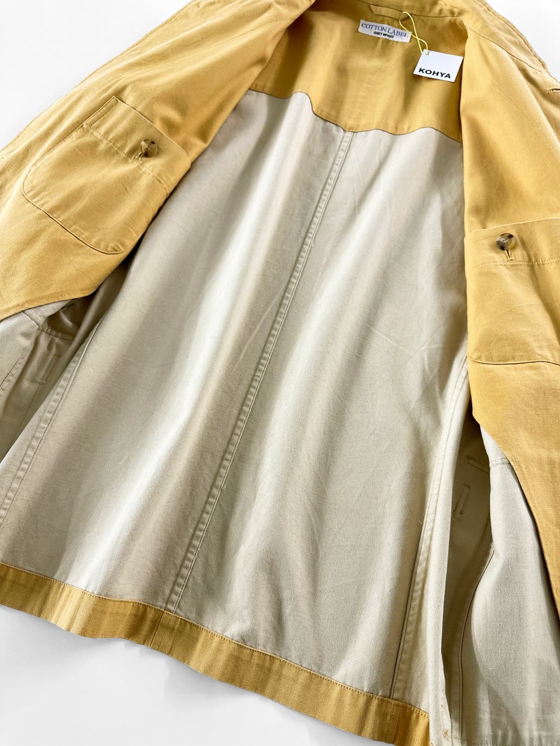 (Rare)80~90s 이세이 미야케 코튼 라벨 스탠드 카라 워크 자켓 상품이미지9